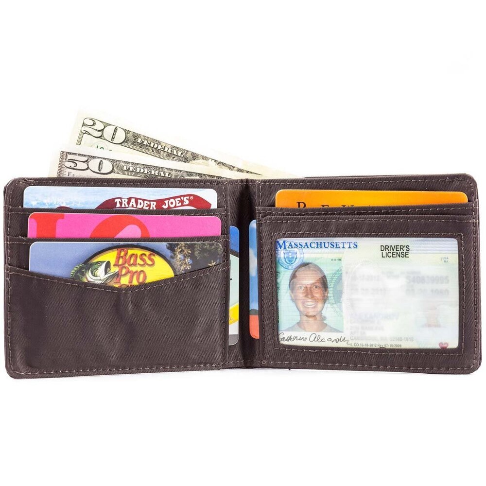 9733 Bifold Slim Wallet, Holds Up to 25 Cards, Brown - Picture 2 of 6